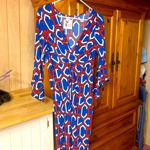 Perfectly Priscilla geometric pattern dress